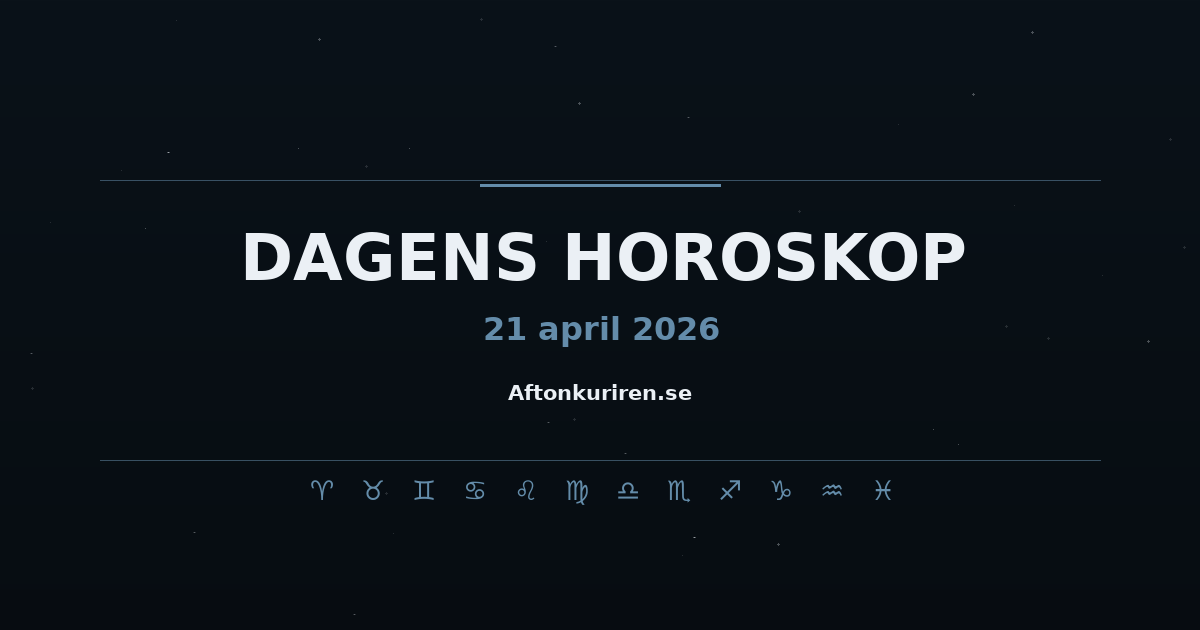 Dagens horoskop 21 april 2026 – Alla stjärntecken