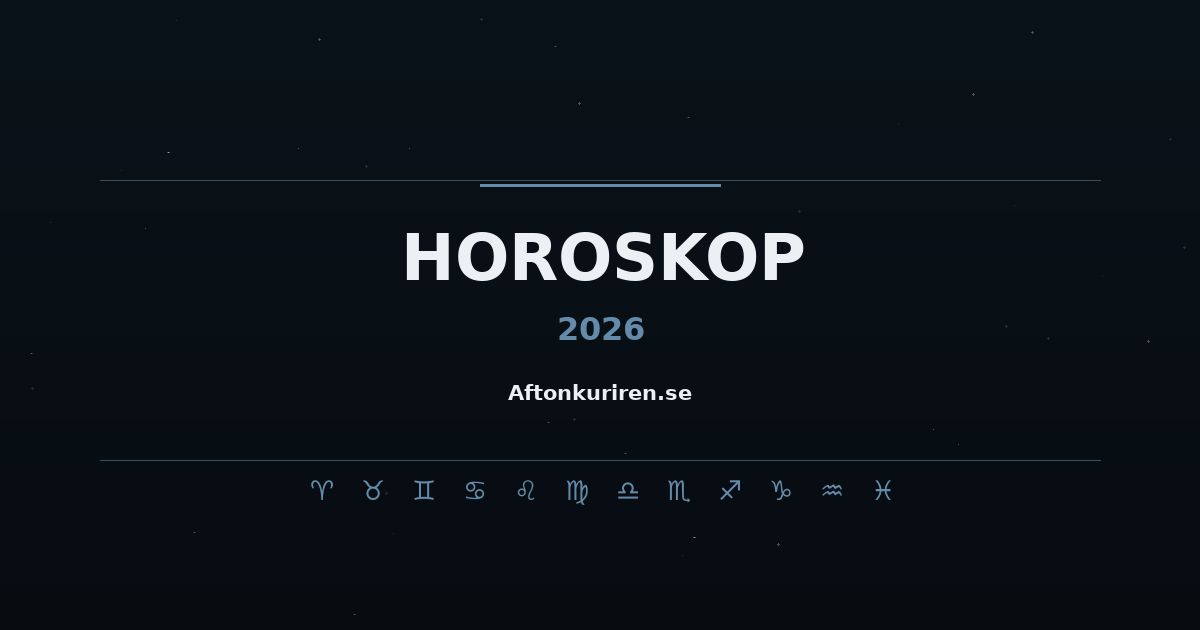 Horoskop 2026 – Alla stjärntecken