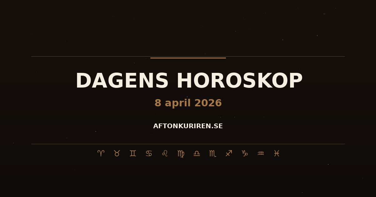 Horoskop 8 april 2026 – Alla stjärntecken