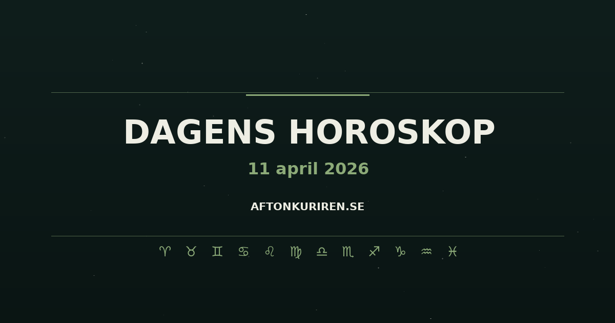 Horoskop 11 april 2026 – Alla stjärntecken