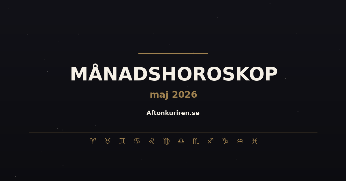 Månadshoroskop maj 2026 – Alla stjärntecken