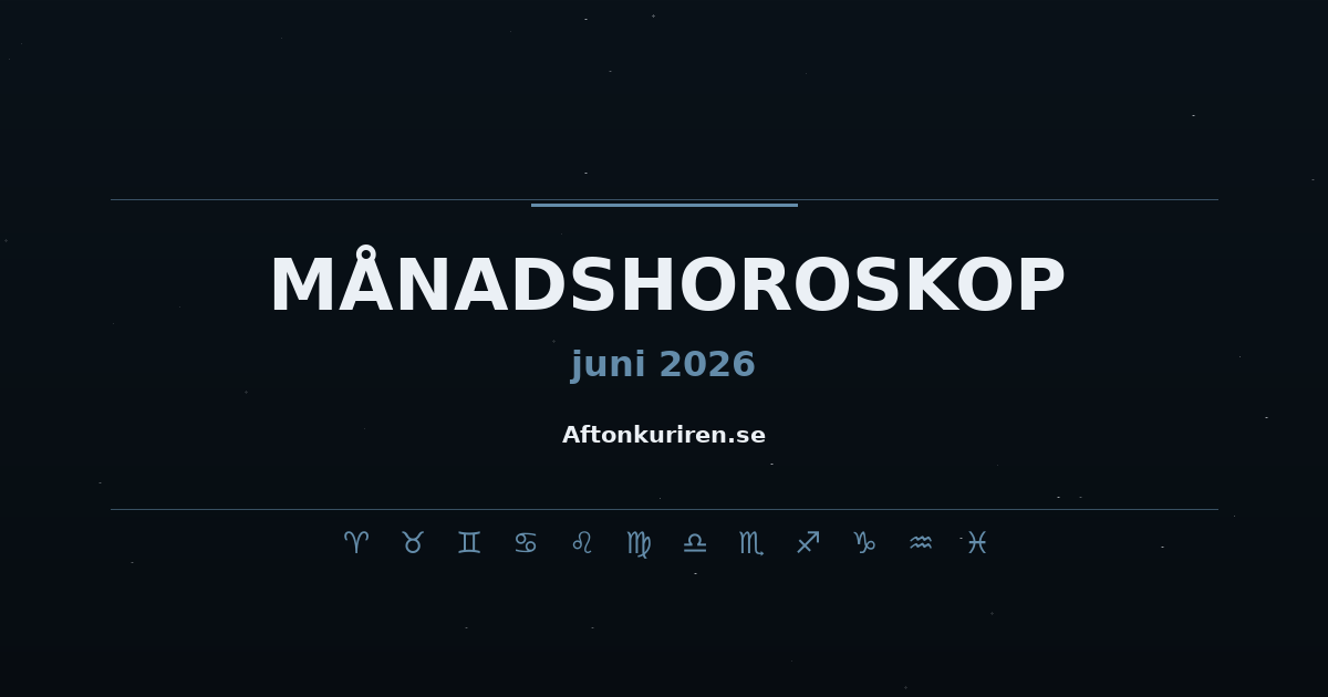 Månadshoroskop juni 2026 – Alla stjärntecken