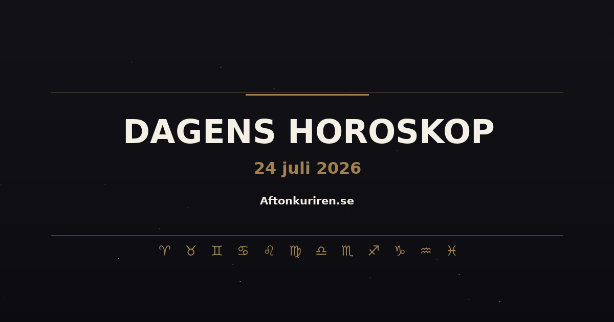 Dagens horoskop 24 juli 2026 – Alla stjärntecken